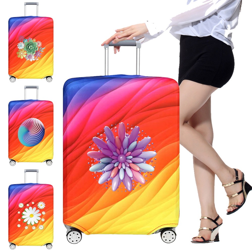Flexible And Durable Luggage Cover 3D Pattern Set Suitable For 18-32 ...