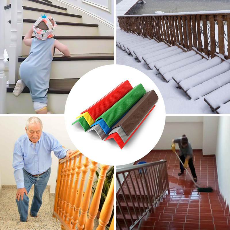 【COD】1M X 2.5CM PVC Anti Slip Strip for Stair Ladders Safe Stair Nosing ...