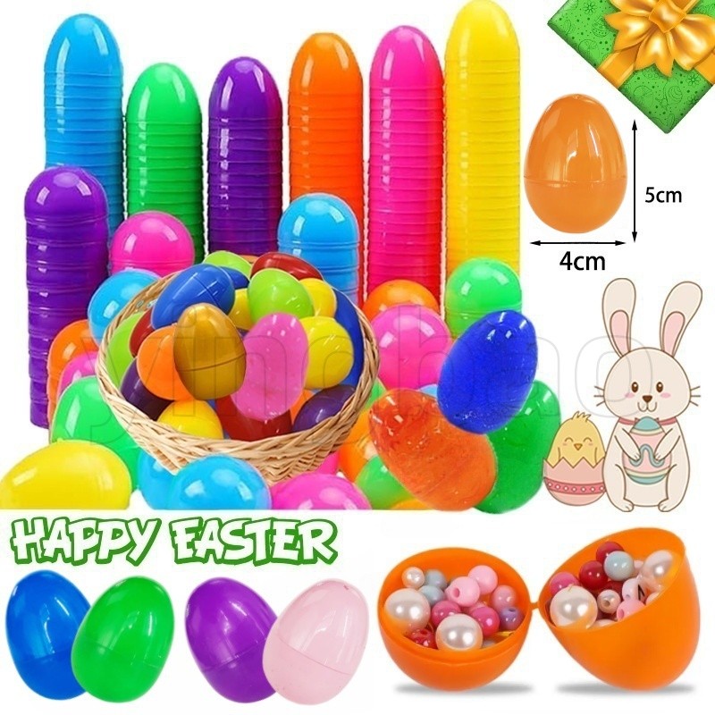50pcs Funny Decoration Easter Decor Add Treats Easter Eggs Fillable Egg ...