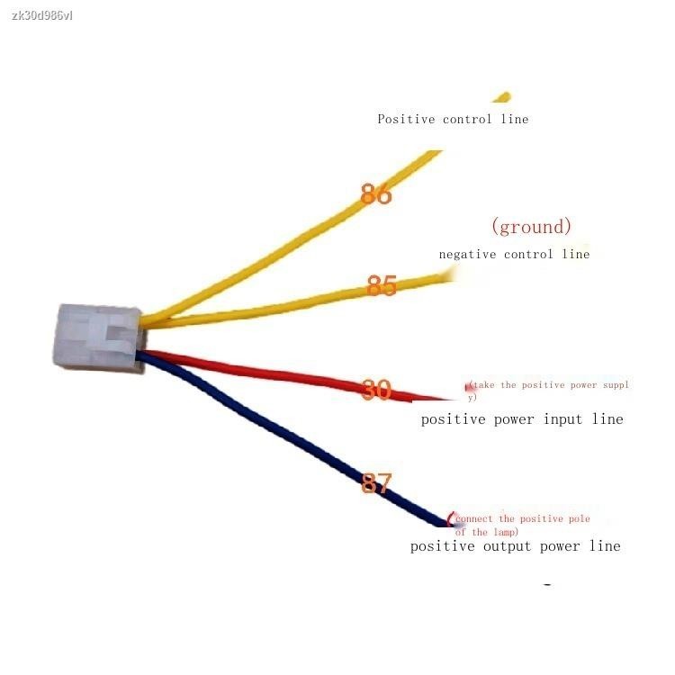 Automotive relay general relay DC relay 12V 40A 4 feet with base tail ...