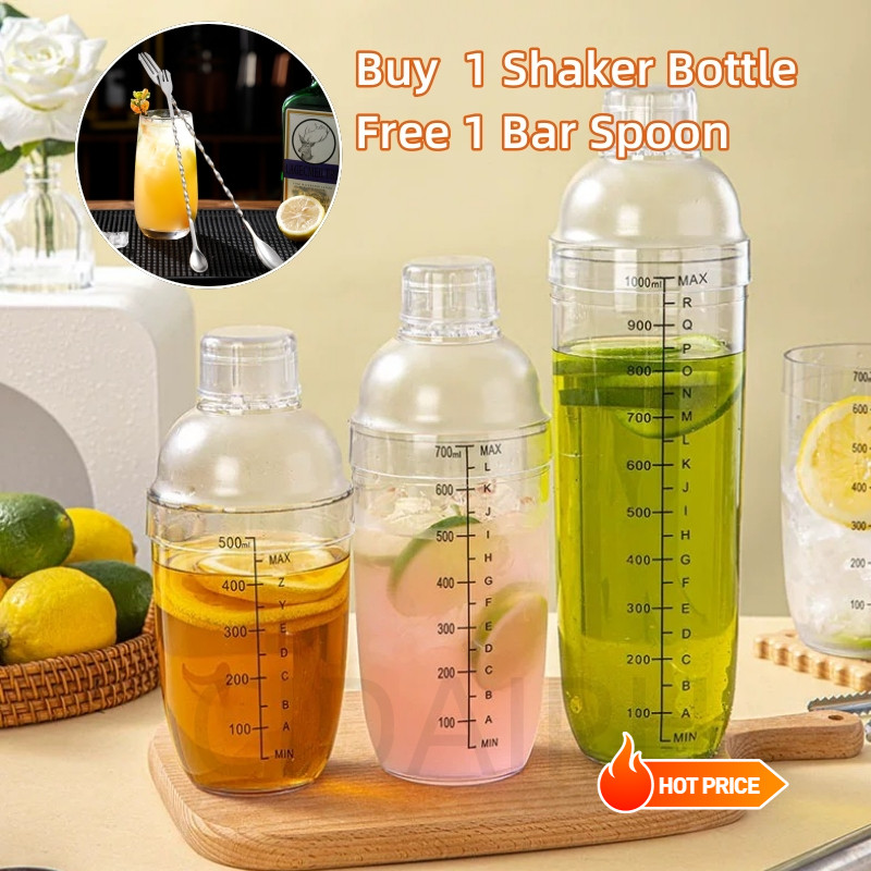 Acrylic Shaker Bottle Tea Milk Shaker Food Grade Bartending Cocktail ...