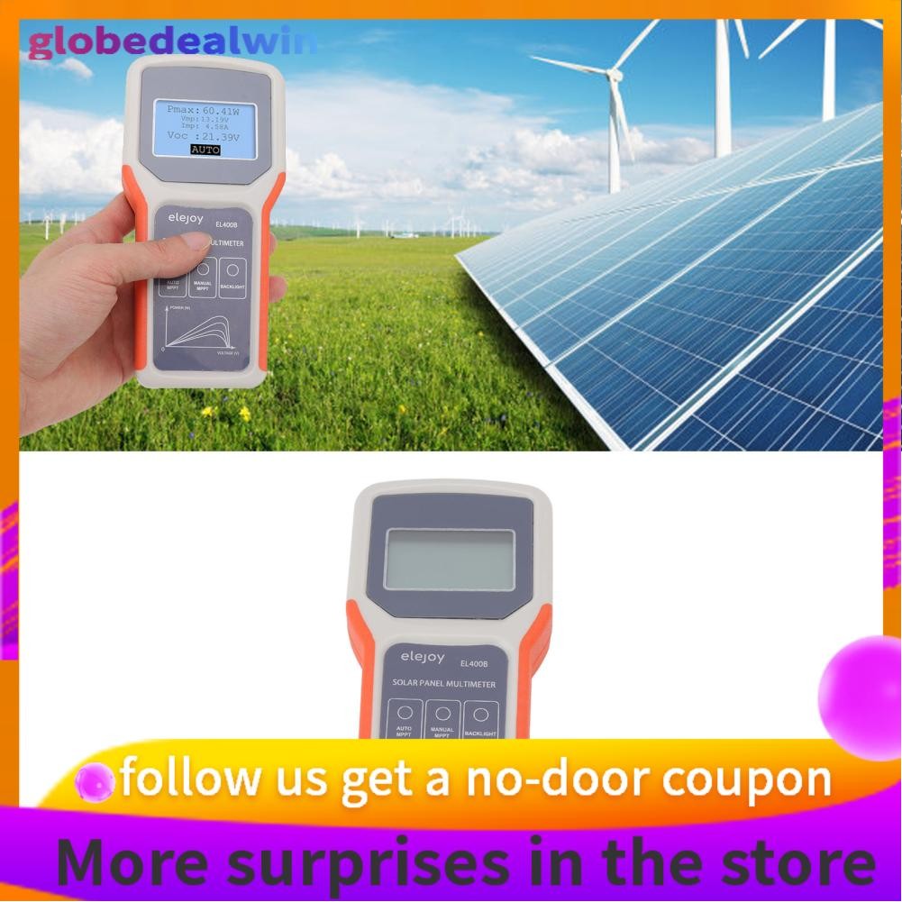 Globedealwin Upgraded LCD Solar Panel Multimeter Muti-use PV MPPT ...