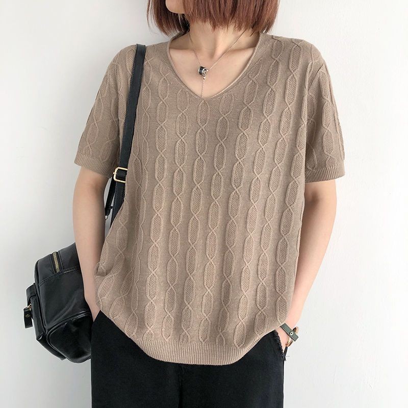 Mae Women's V-Neck Short Sleeve T-Shirt – Super Soft Lounge Tee For Everyday Comfort