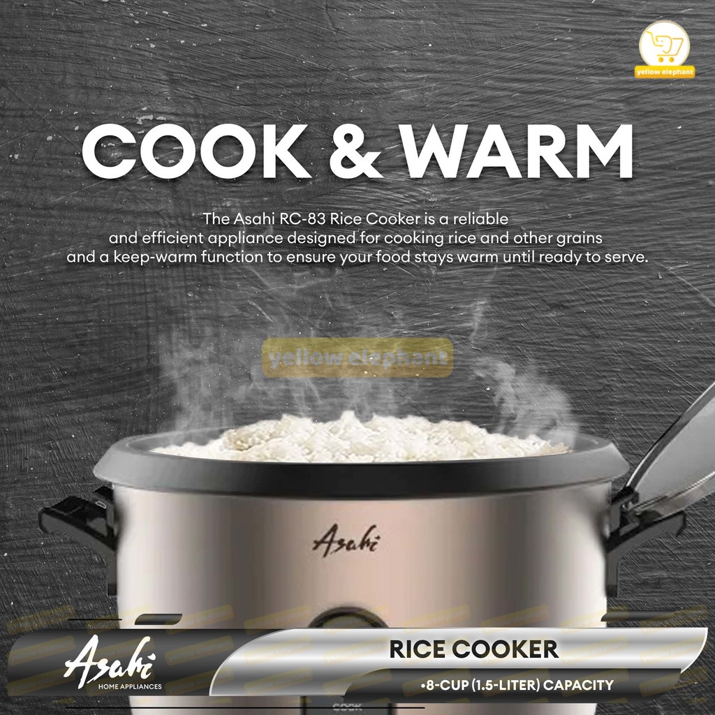 Asahi 1.5l Rice Cooker (500w) Yellow Elephant Everyday Low Price ...