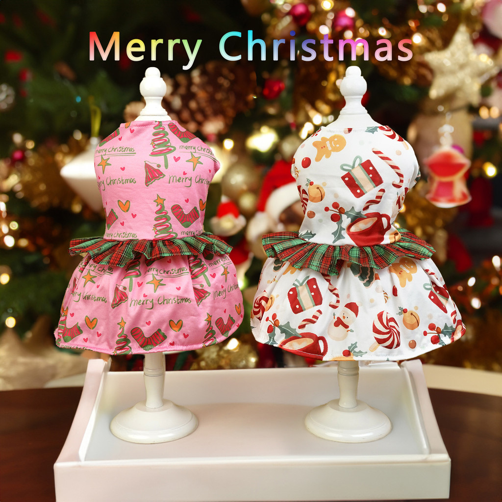 christmas dress for puppy Woofmas Dog daily wear Dog Christmas Outfit: The Cutest