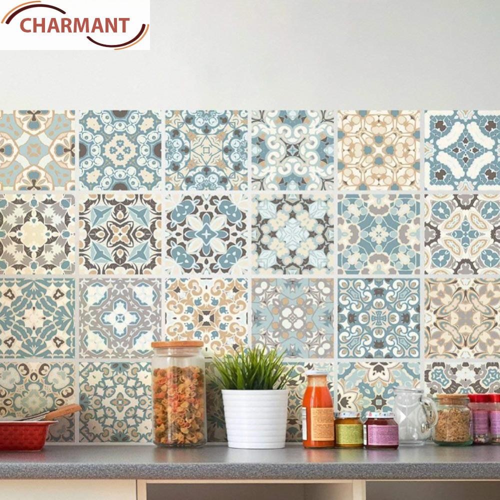 24pcs Self Adhesive Mosaic Kitchen Bathroom Tiles Stickers Waterproof ...