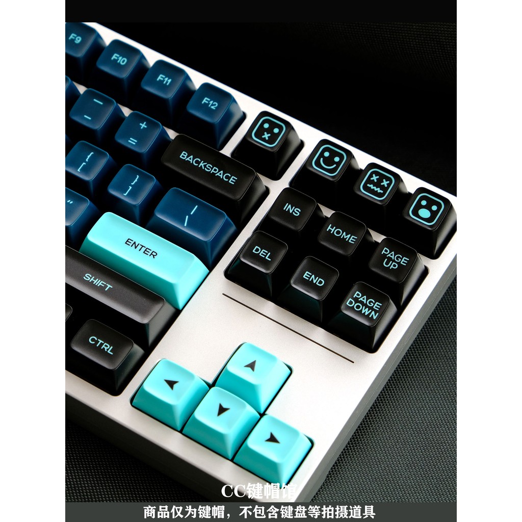 New Style PBT Two-Color QXA Height Monster Theme Large Full Set Keycap ...