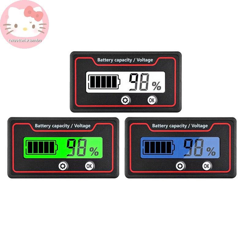 tweettwitombn Charge Level Indicator 12V 24V 36V 48V 60V 72V Capacity ...