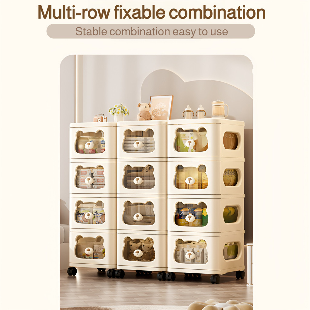 Multi-layer storage rack multi-function household storage cabinet ...