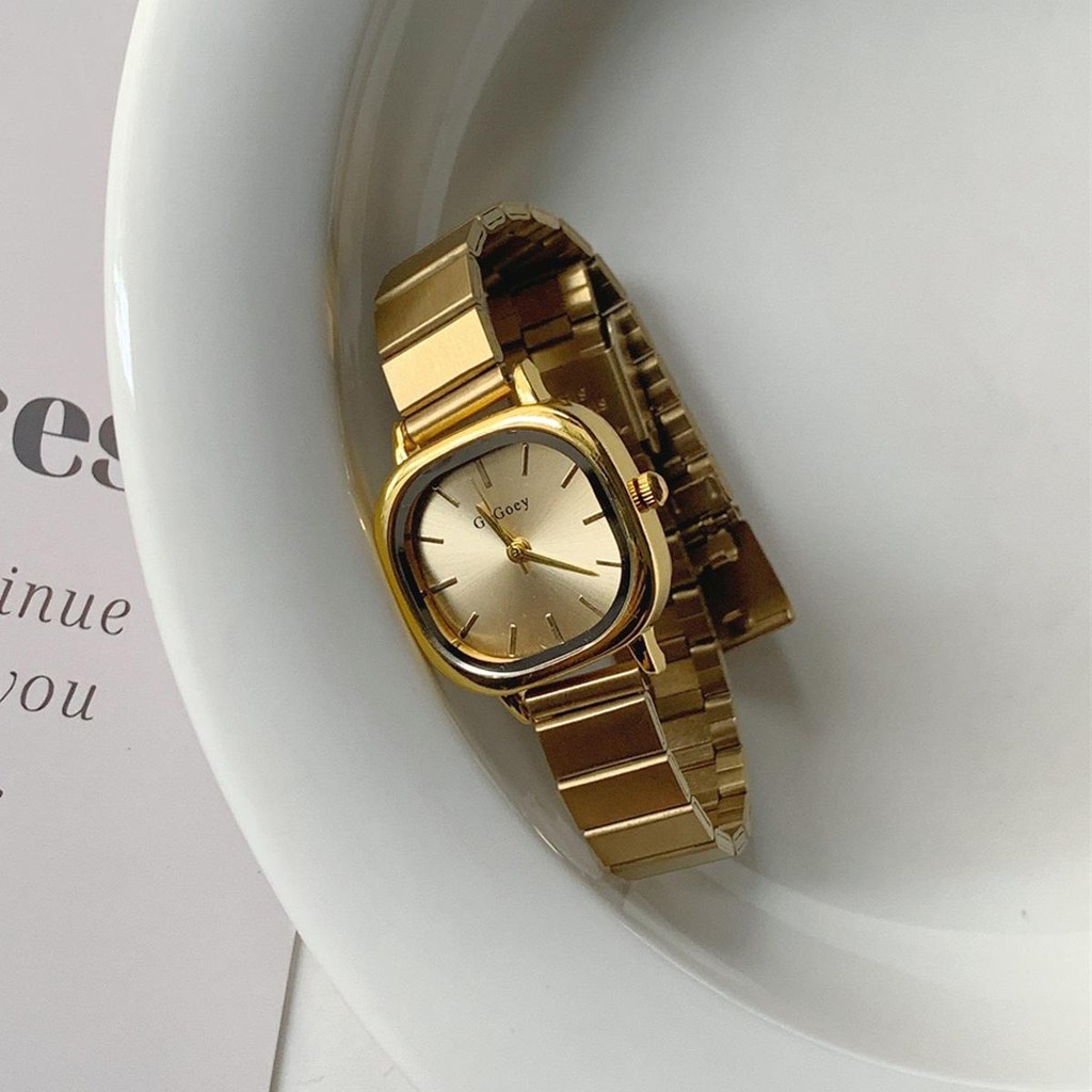 Vintage Square Stainless Steel Strap Adjustable Watch for Women Student ...