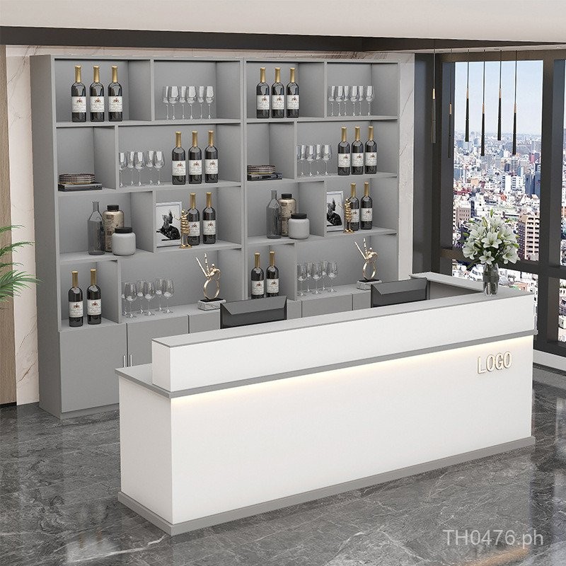 Combination Bar Cabinet Cashier Reception Desk Corner Restaurant ...