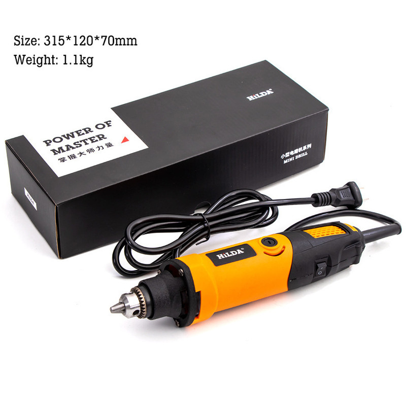 Mini 400W drill grinder electric grinder rotating tool, wood carving ...