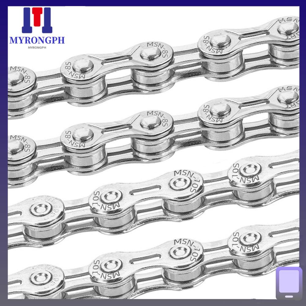 MYRONGPH Bike Chain, 9 Speed 1/2 x 11/128 Inch Bicycle Chains, Hollow ...