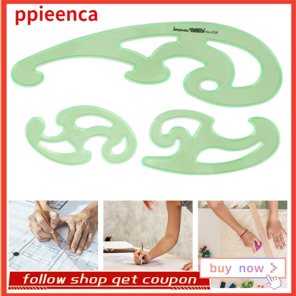 Ppieenca Curve Ruler Drawing Template Flexible Plastic French for ...