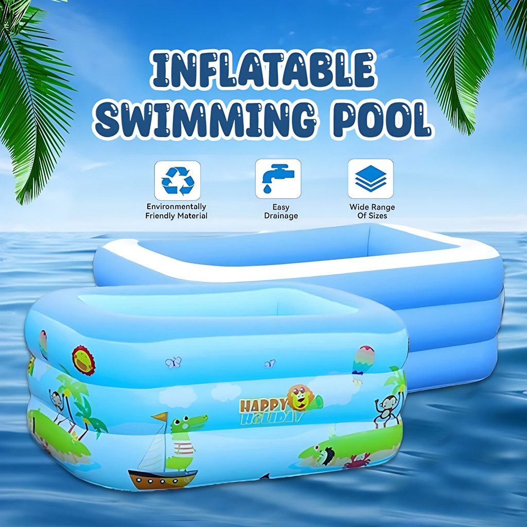 Children's Inflatable Swimming Pool Home Outdoor PVC3 Layer Thickened ...