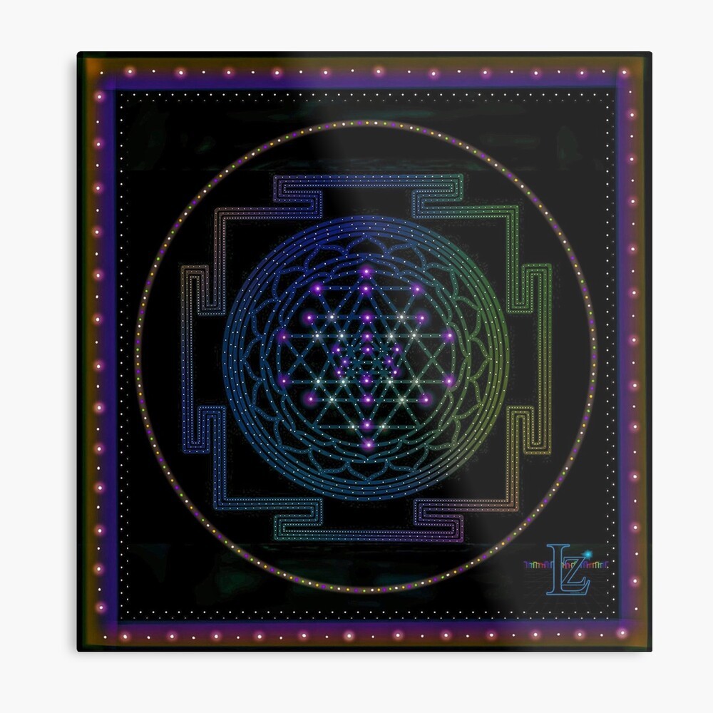 Sacred Geometry Sri Yantra Canvas Print Spiritual Wall Art for ...