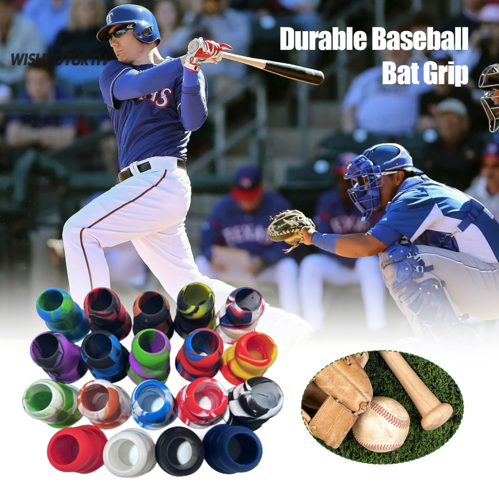 wish| Baseball Bat Handle Cover Baseball Bat Cover Silicone Grip ...