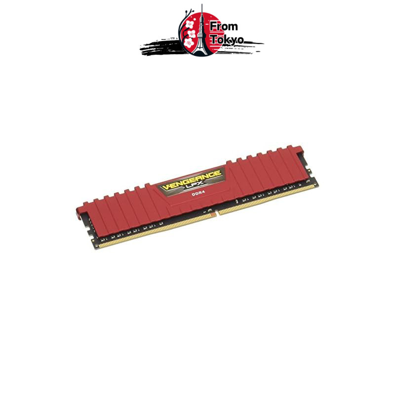 CORSAIR DDR4 Desktop PC Memory Module VENGEANCE LPX Series Red 8GB x 1 ...