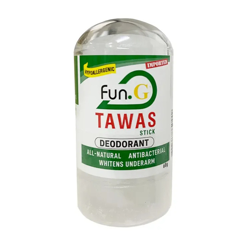 FUN.G Tawas Stick All -Natural Antibacterial Whitens Underarm 60g ...