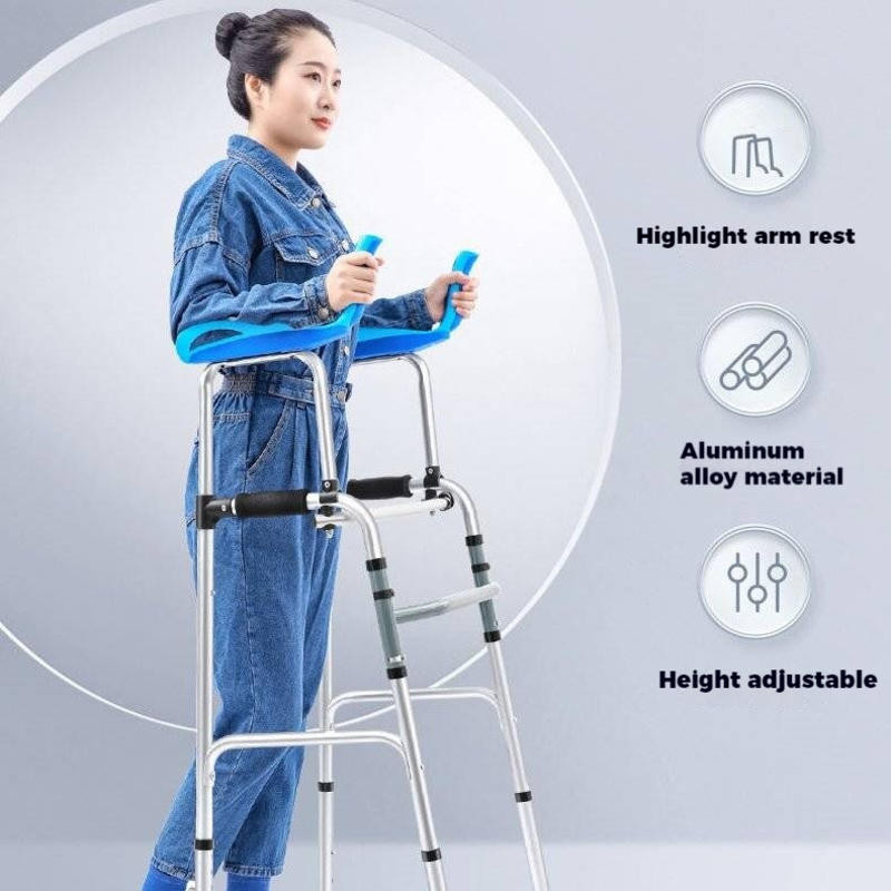 Elderly Walker Crutches Stainless Steel Folding Torque Walker for ...