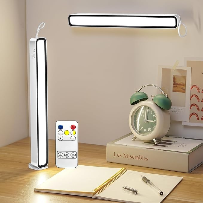 Light Bar Rechargeable Desk Light Bar with Remote 3000K to