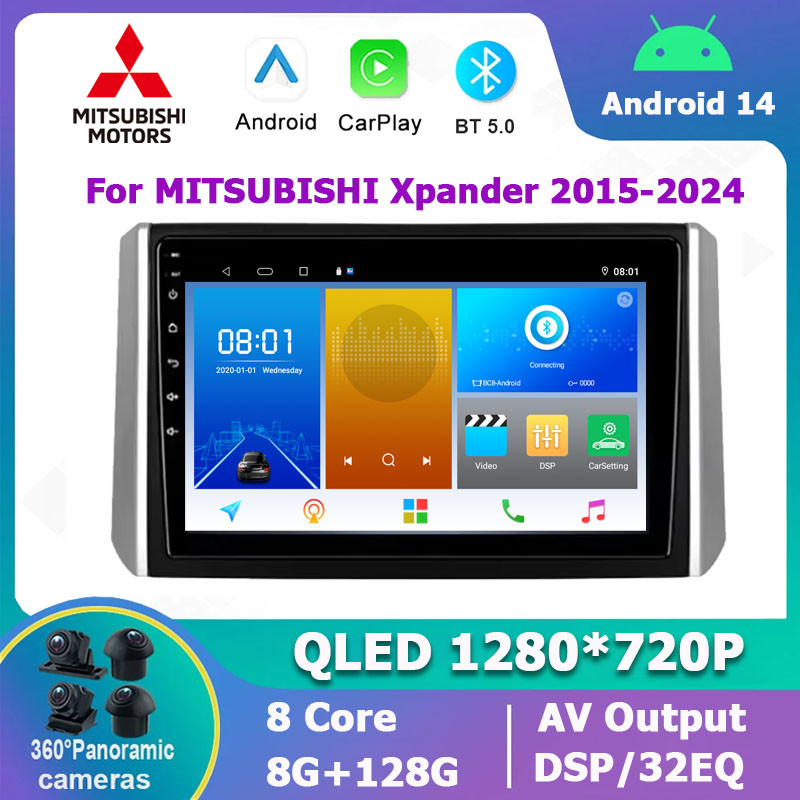 For MITSUBISHI Xpander 20152024 9inch Android Car Player with 360
