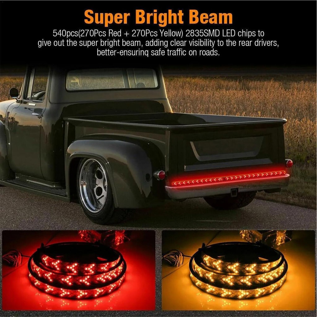 Car Tail Led Light Strip Rear-end Collision Warning Signal LED 48/60 ...