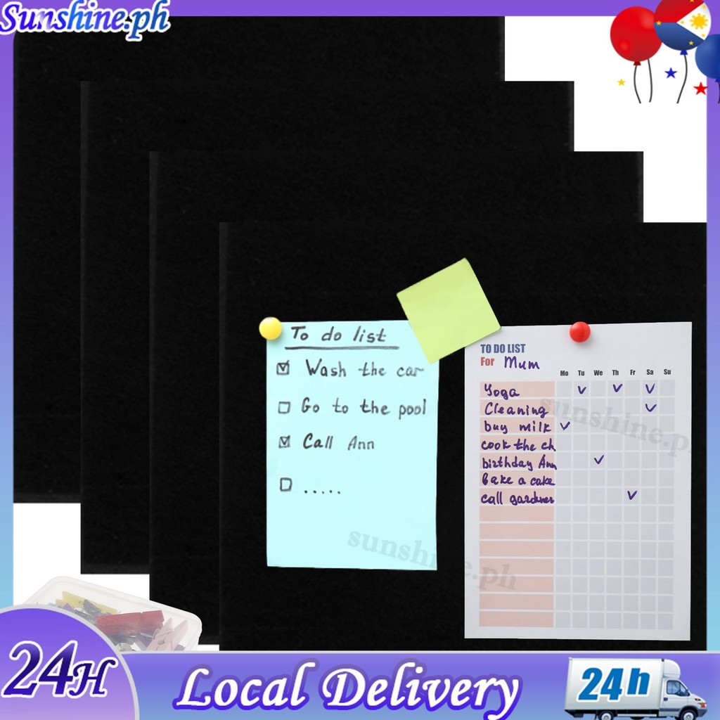 2-in-1 Style Felt Cork Board Tiles With Reversible Dry Erase