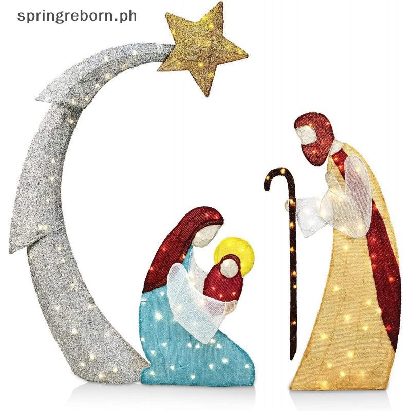 5FT Lighted Outdoor Nativity Scene – 175 LED Lights, Waterproof, Holy Family Christmas Yard Decor