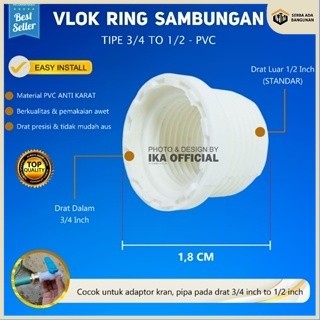 SAB Vlok Ring over thread 1/2 x 3/4 Thread Threaded Plok/ PVC Faucet ...