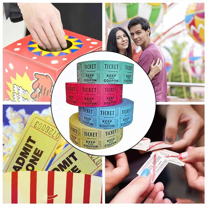 1000pcs Raffle Ticket/Ticket Stub/Ticket Roll/Raffle Ticket With Number ...