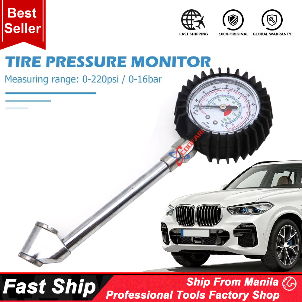 Car Bike Tire Pressure Gauge Auto Air Pressure Meter Tester Diagnostic ...