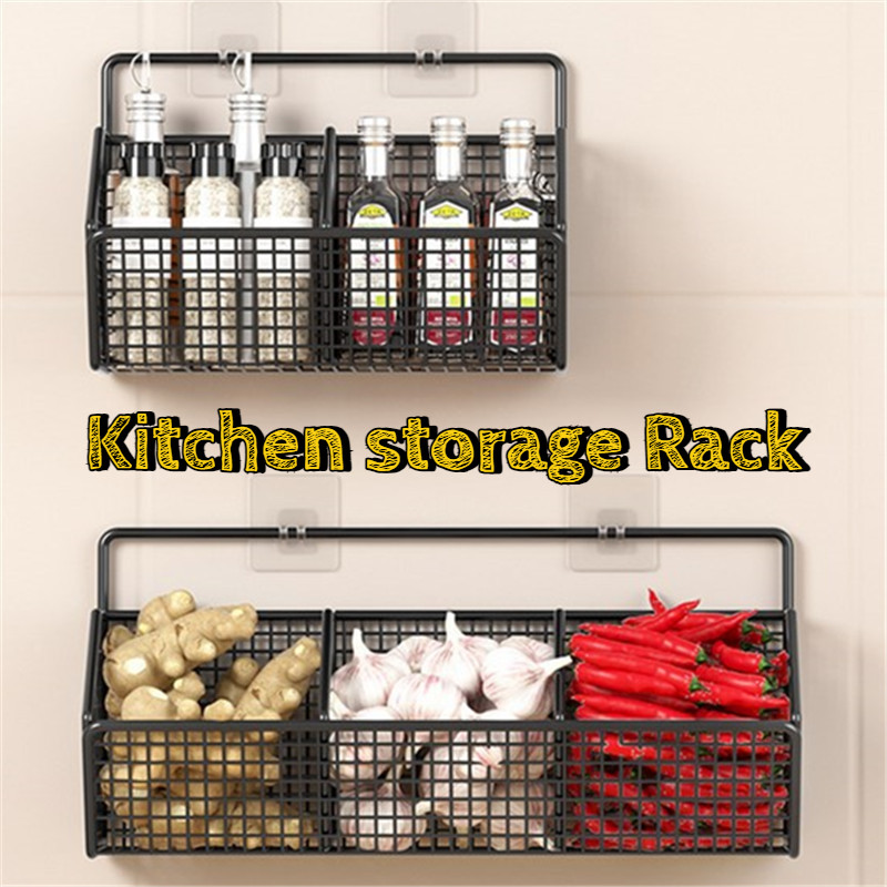 Wall Mounted Kitchen Racks Spice Storage Kitchen Condiments large ...