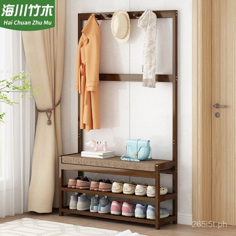 Solid Wood Coat and Hat Rack Floor Hanger Simple Modern Multi ...