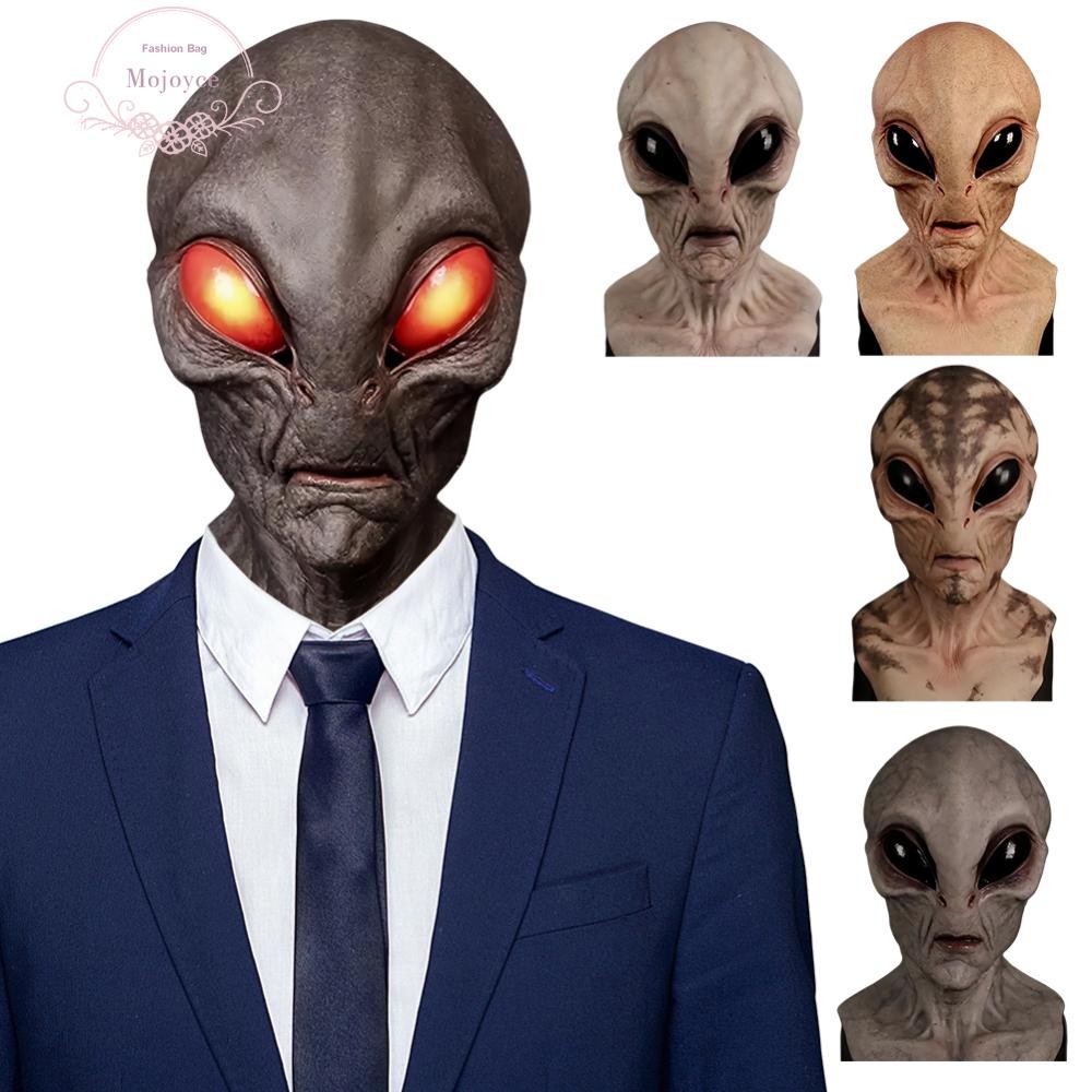 Halloween Alien Mask Horror Face Mask Latex Alien Face Cover for ...