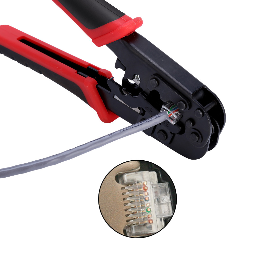 Yoaushop Network Cable Cutting Stripping Crimper RJ45 RJ12 RJ11 ...