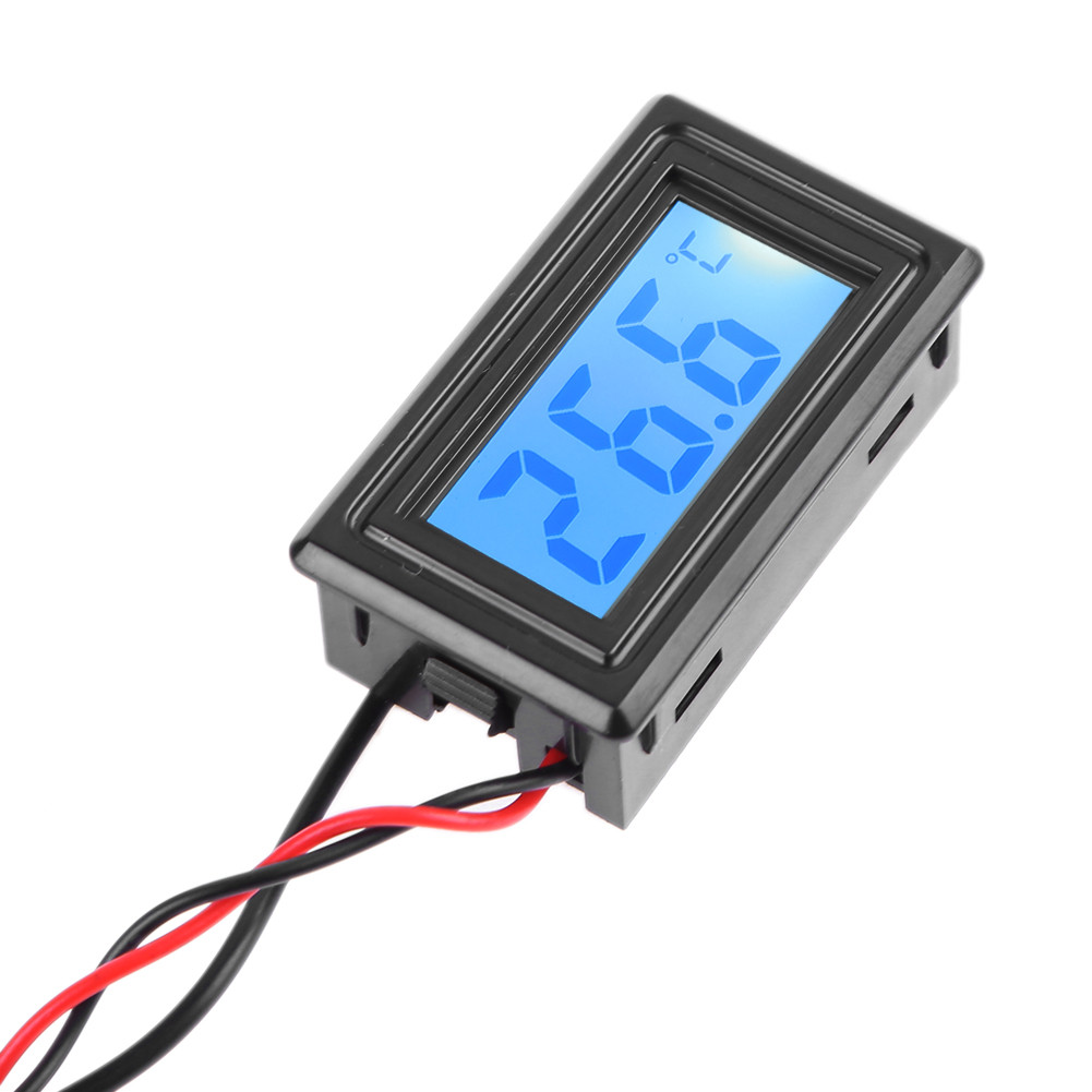 LED Digital Thermometer 3 Way Flow Meter for PC Water Cooling Liquid ...