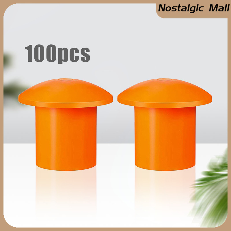 100Pcs Mushroom Rebar Cap Plastic Protection Cover for Rebar #3 To #7 ...