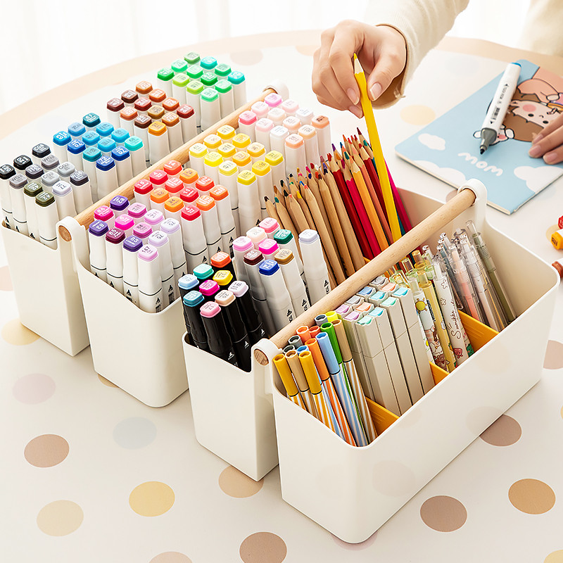 2eie Marker Storage Box Pen Holder Brush Watercolor Pen Desktop Large ...