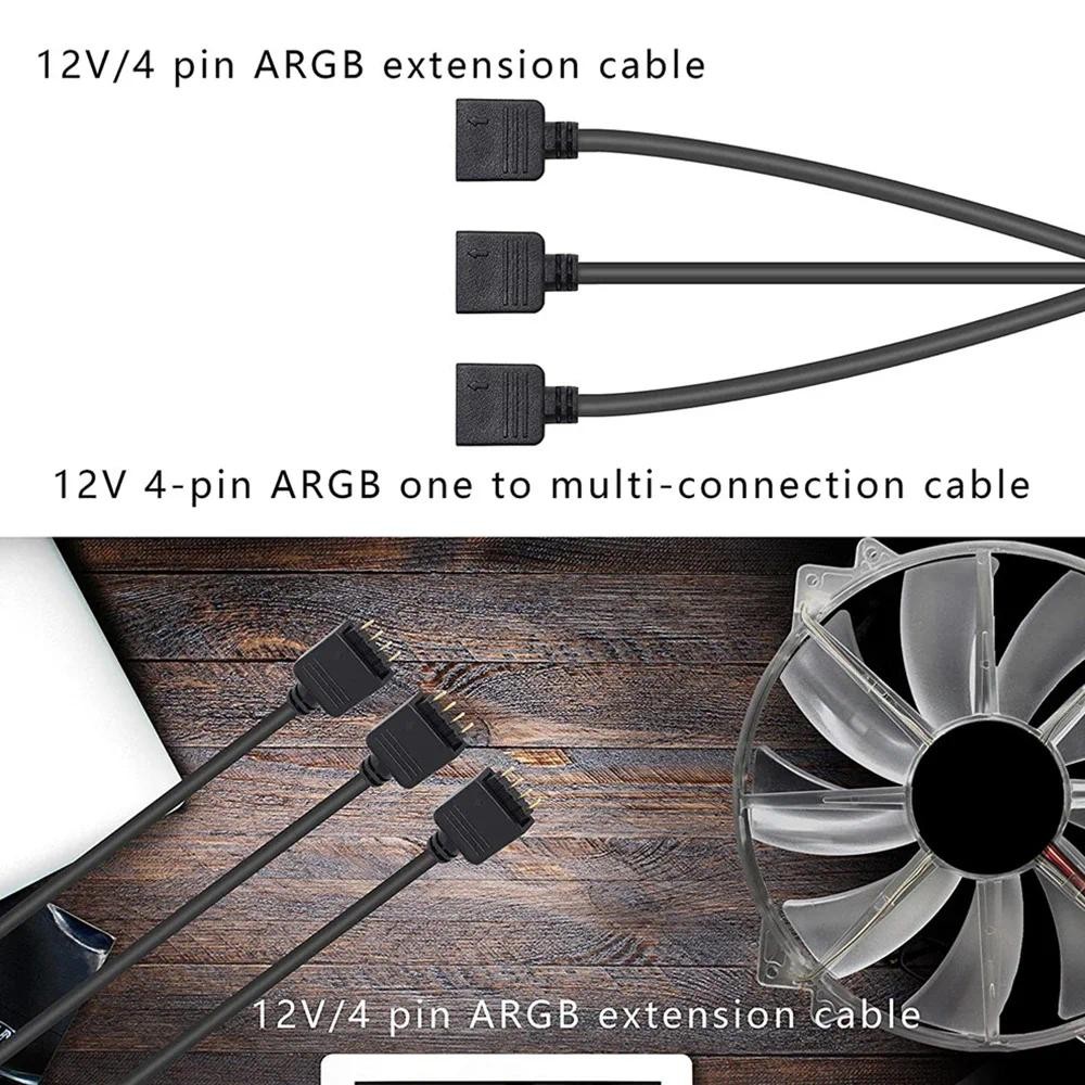 1 to 2 3 4 5Way Spliter 4PIN RGB Extension Cable Female To Male DC12V Y ...