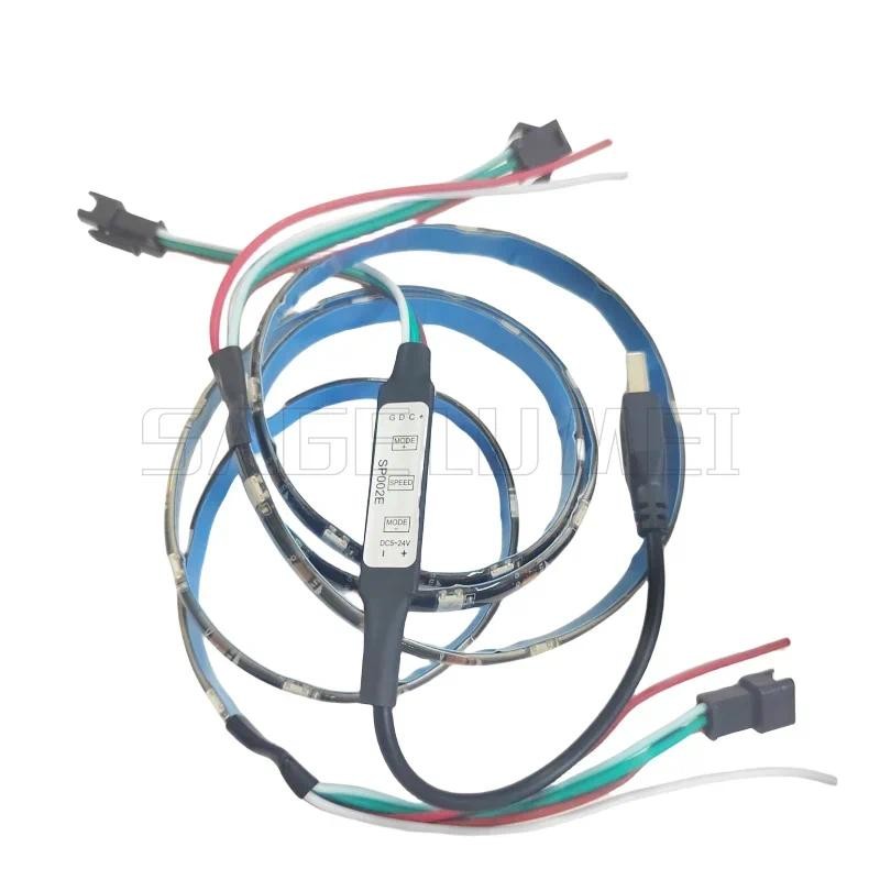 WS2812B Individual Addressable Smart RGB Led Pixel Lamp 30Leds Black ...