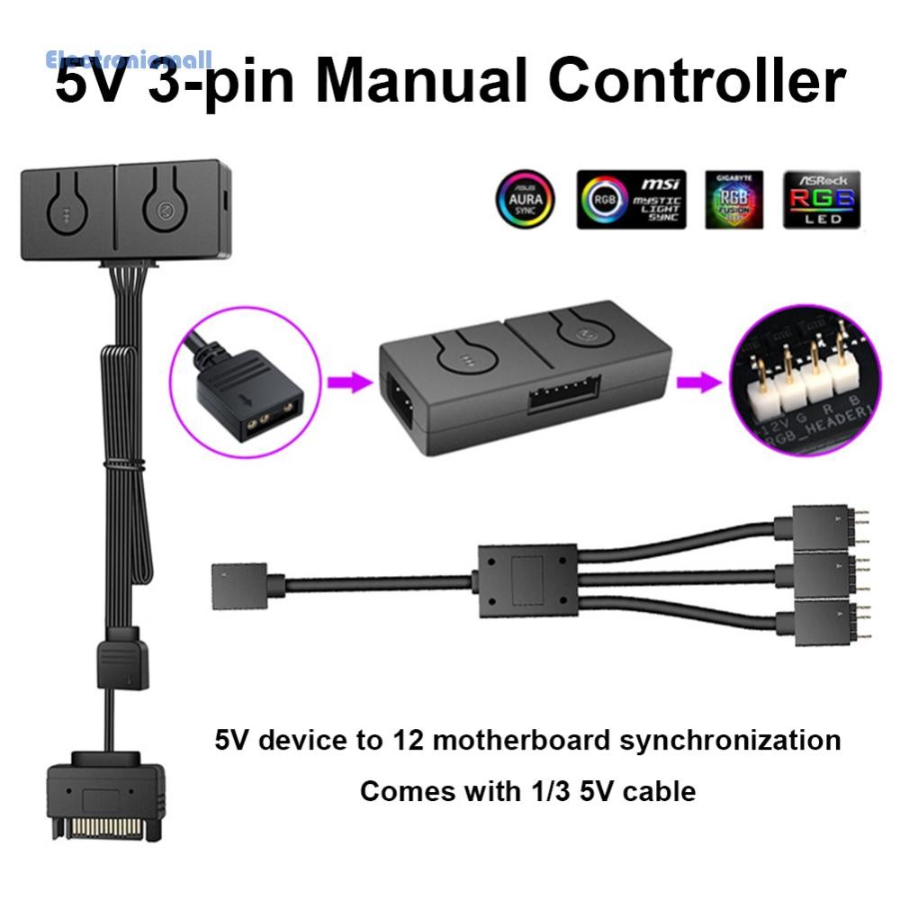 5V ARGB To 12V RGB Converter Built-in 50 Color Modes 3pin To 4pin ARGB ...