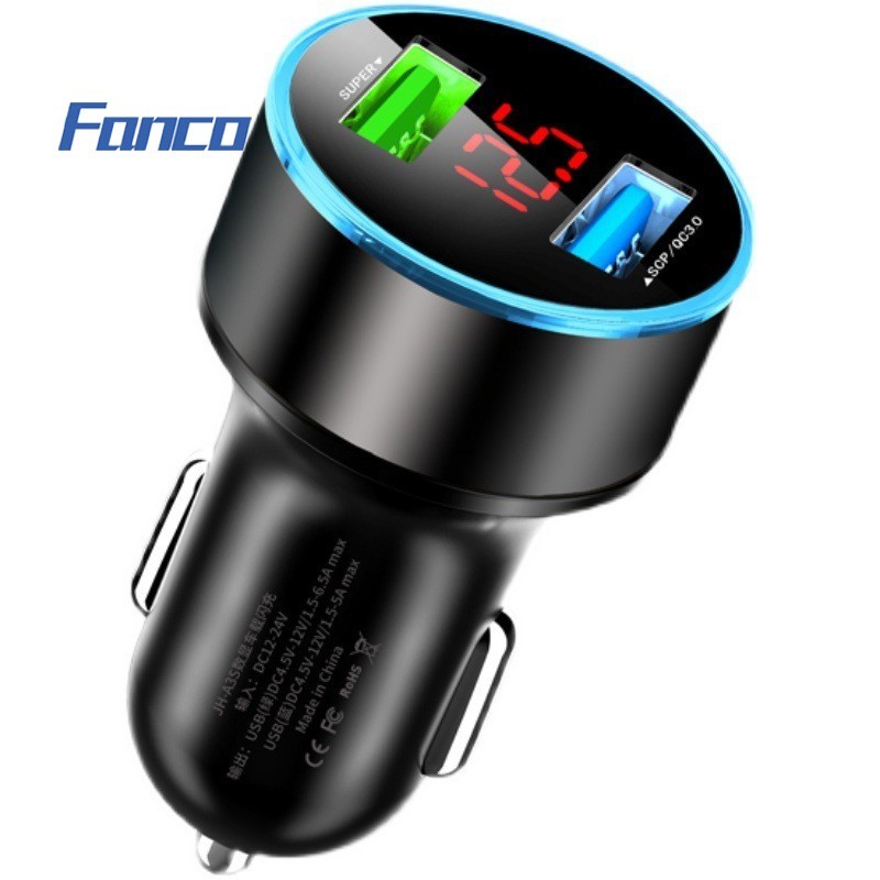 Dual USB Car Charger, Output, 12Volt USB Adapter Plug for Cigarette  Lighter Voltage Meter