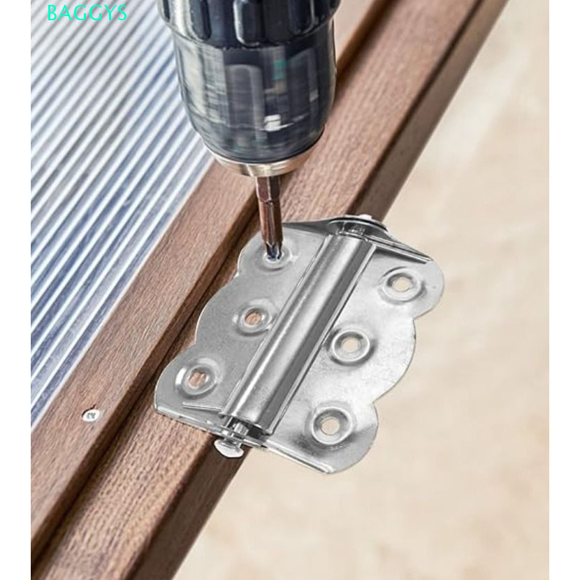 BAGGYS Screen Door Hinges, Silver Butterfly Spring Loaded Hinges, Self