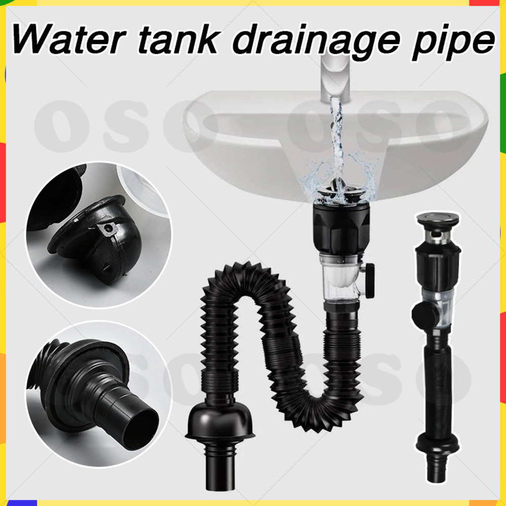 Expandable Universal Sink Drain Pipe Set Wash Basin Drainer Anti Odor ...