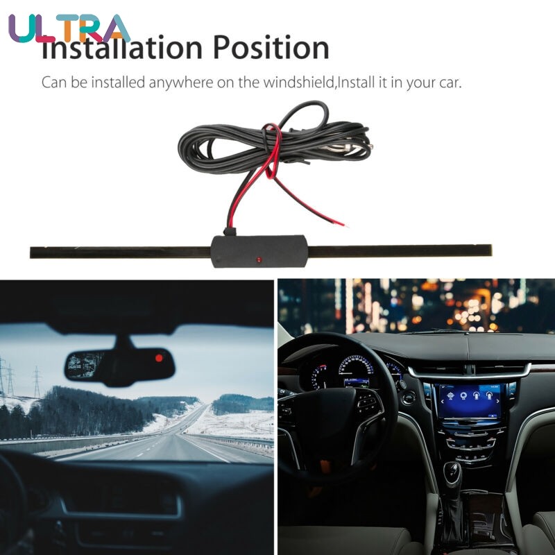 ULTRA Windshield Car AM FM Radio Antenna Signal Booster 12V Shopee