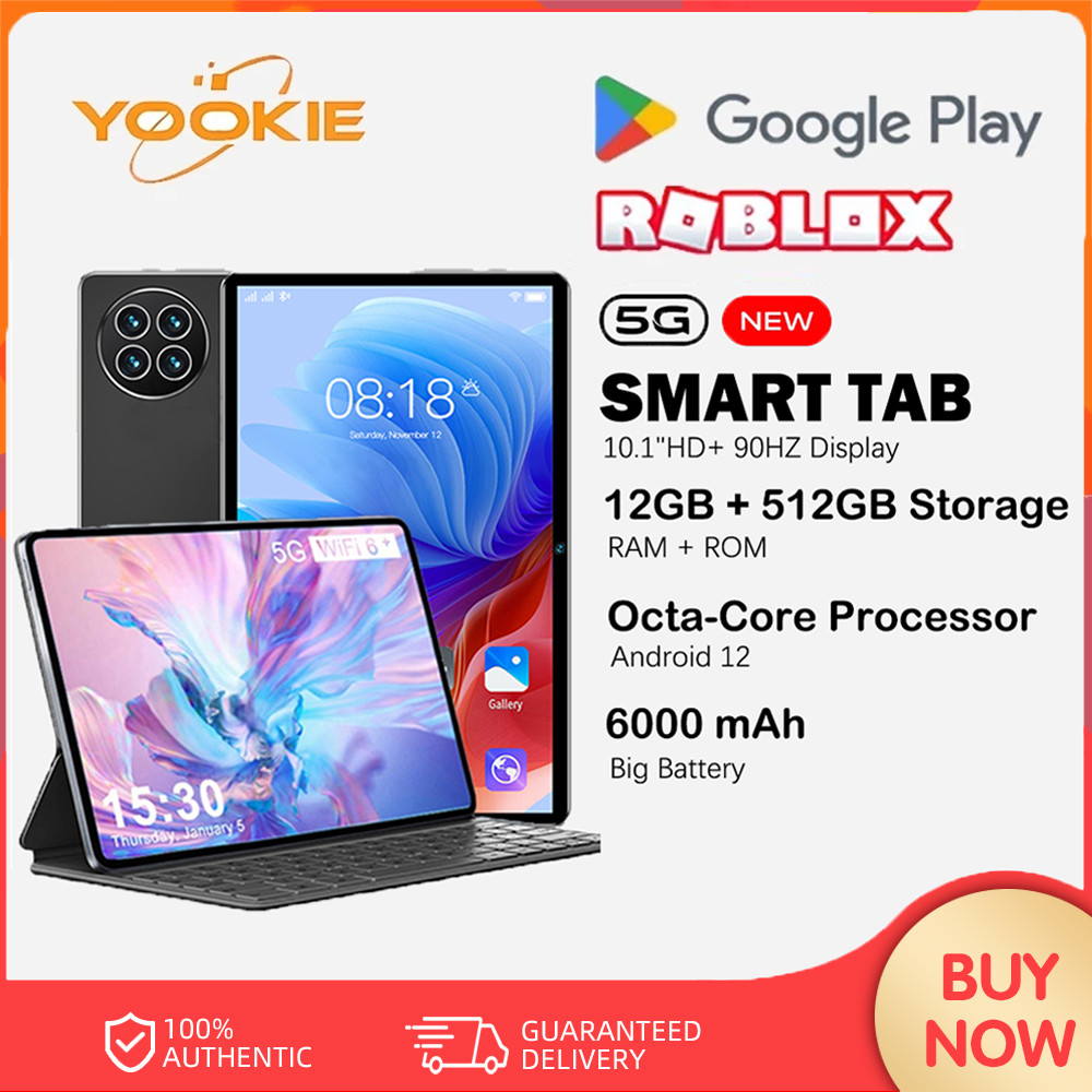 Original Smart Tablet android Tablet fro Kids 12GB + 512GB Dual Sim 10. ...