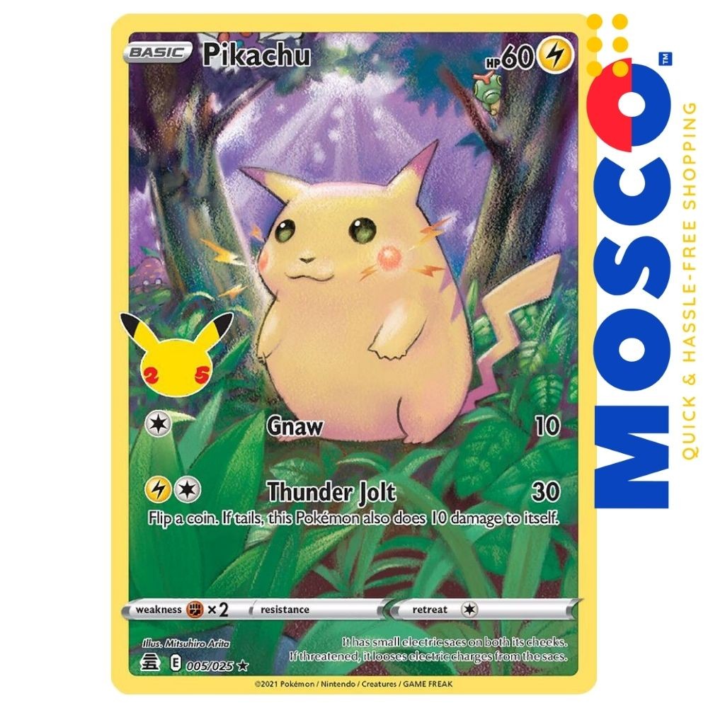 Pikachu - 005/025 Celebrations | Pokemon TCG | Shopee Philippines