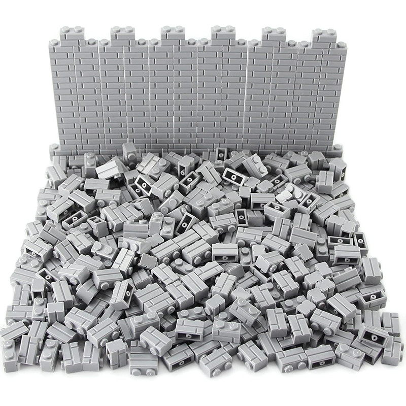 1x2 Masonry Profile Bricks Set 300PCS MOC Building Blocks for Wall ...