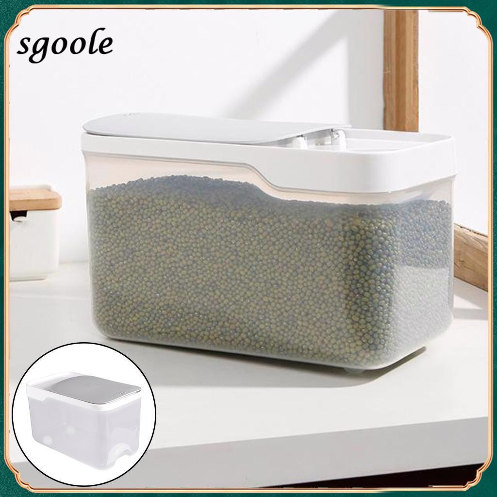 1/2 Compact Rice Storage Container 5KG Capacity Lids Dry Fruits and ...